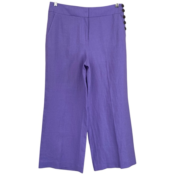 Talbots 100% Linen‎ Lavender Purple Greenwich Pant Size 10 - Picture 2 of 7